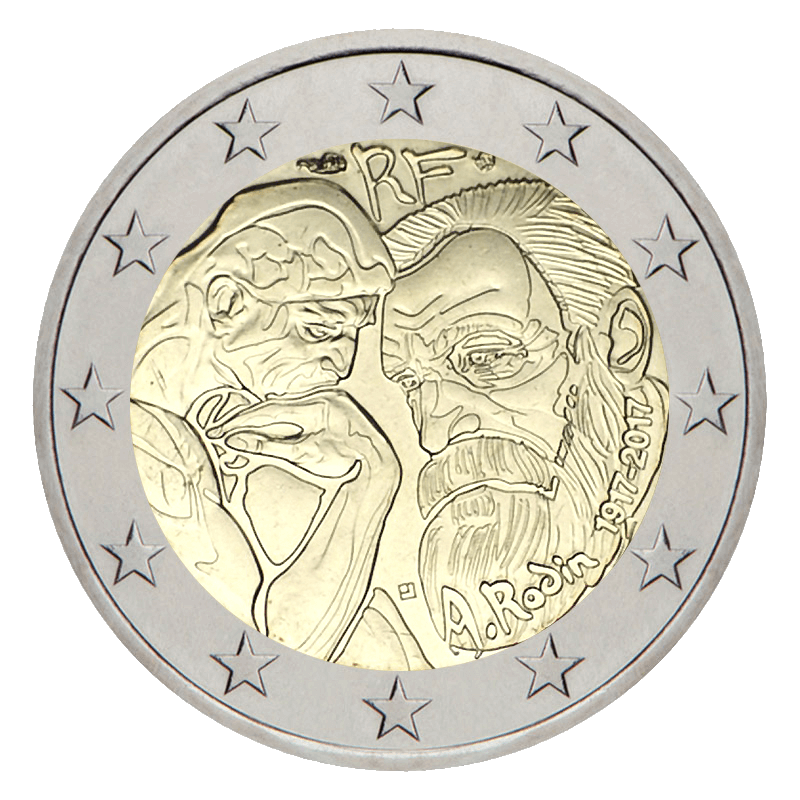 2 euro herdenkingsmunt Auguste Rodin Frankrijk