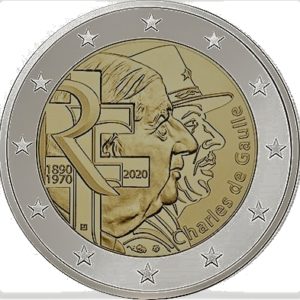 2 euromunt charles de gaulle frankrijk