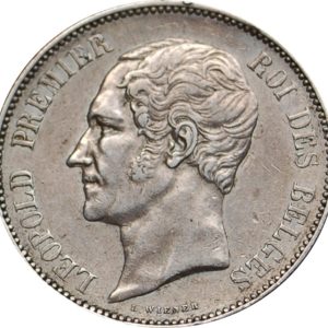 5 Frank in sterling zilver van Leopold I