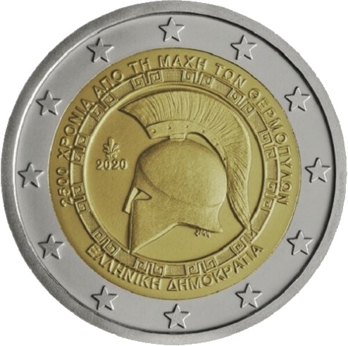 2 euro herdenkingsmunt Thermopylae Griekenland
