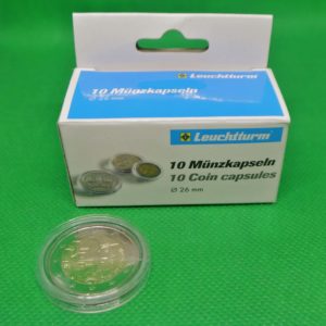 10 ronde capsules voor 2 euromunten