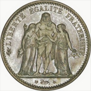 5 Frank in zilver hercules