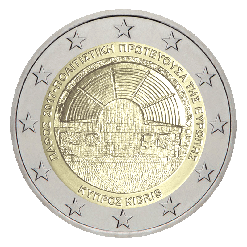 2 euro herdenkingsmunt Paphos Cyprus