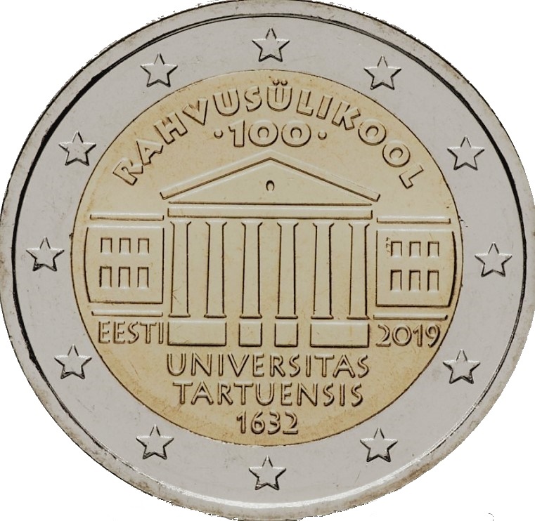 2 euro herdenkingsmunt universiteit van Tartu Estland