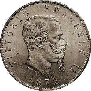 5 lira koning Victor-Emanuel II van Italië