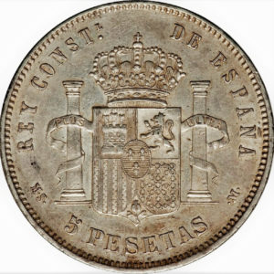 Alfonso XII 5 pesetas en argent