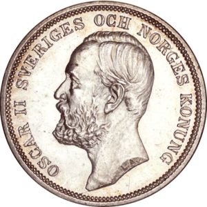 2 zweedse kronen Oscar II