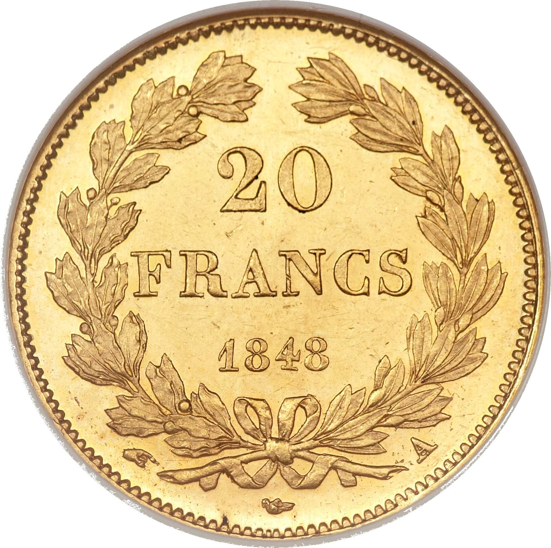20 Frank LouisPhilippe in goud Koning der Fransen Munt Bureau 20 Frank LouisPhilippe in goud Koning der Fransen Munt Bureau