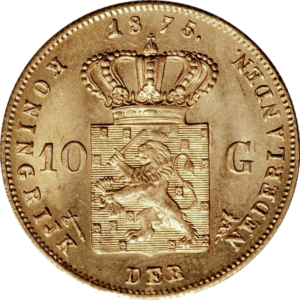 WILLEM III gouden gulden 10