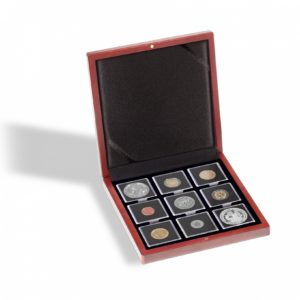 Muntcassette voor 9 munten van de Latijnse Unie collectie
