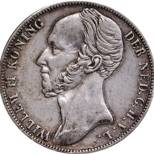 willem II 1 GULDEN ZILVER