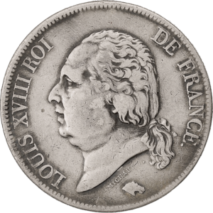 5 Frank Lodewijk XVIII in zilver