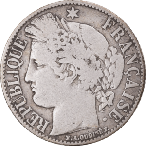 1 Frank Céres in massief zilver