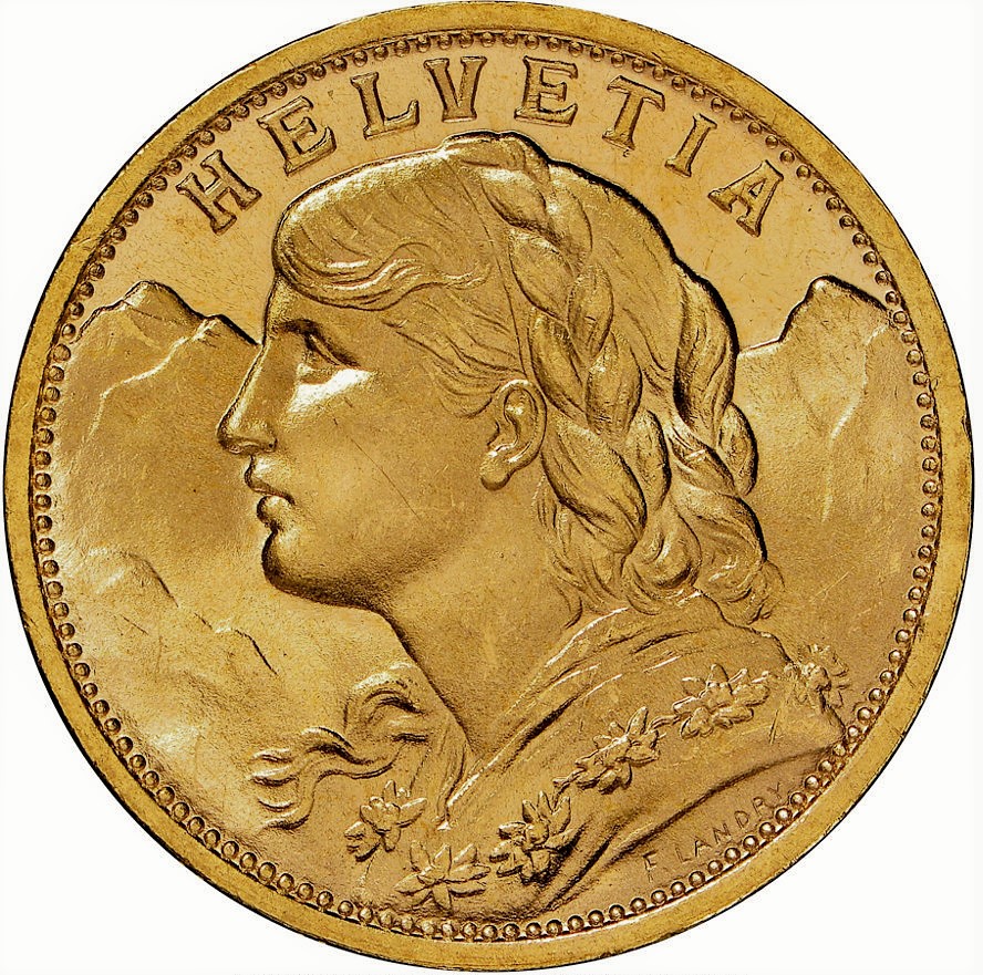 20 frank switzerland goudenmunt