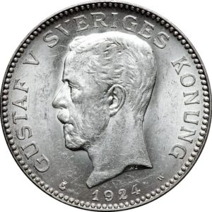 1 Krona Gustaaf V van Zweden
