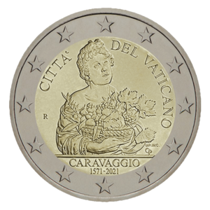 2 euro Caravaggio Vaticaanstad 2021