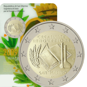 2 euro herdenkingsmunt jaar van creativiteit en innovatie san marino 2009
