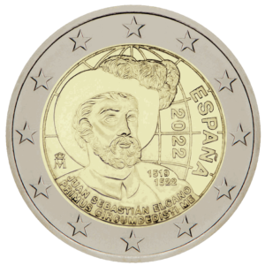 2 euro Circumnavigatie Wereldreis - Spanje - 2022