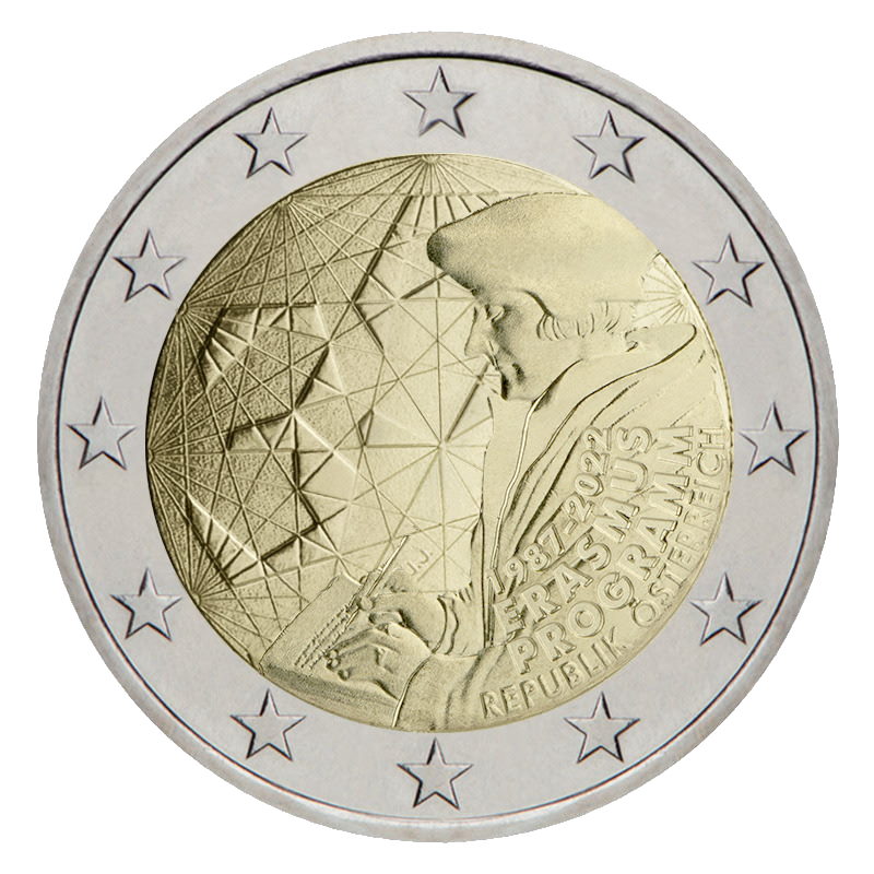 2 euro Erasmus Oostenrijk 2022 Munt