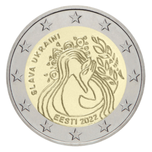 2 euro herdenkingsmunt Slava Ukraini Estland 2022