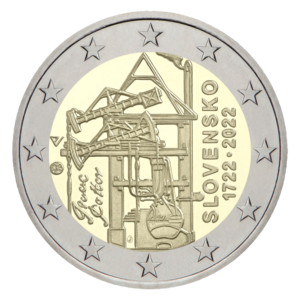 2 euro herdenking eerste atmosferische stoommachine Slovakije 2022