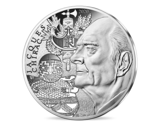 10 eur herdenkingsmunt Jacques Chirac France