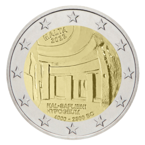 2 euro herdenkingsmunt hypogeum van Hal Saflieni Malta 2022
