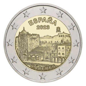 2 euro herdenkingsmunt Caceres Spanje 2023