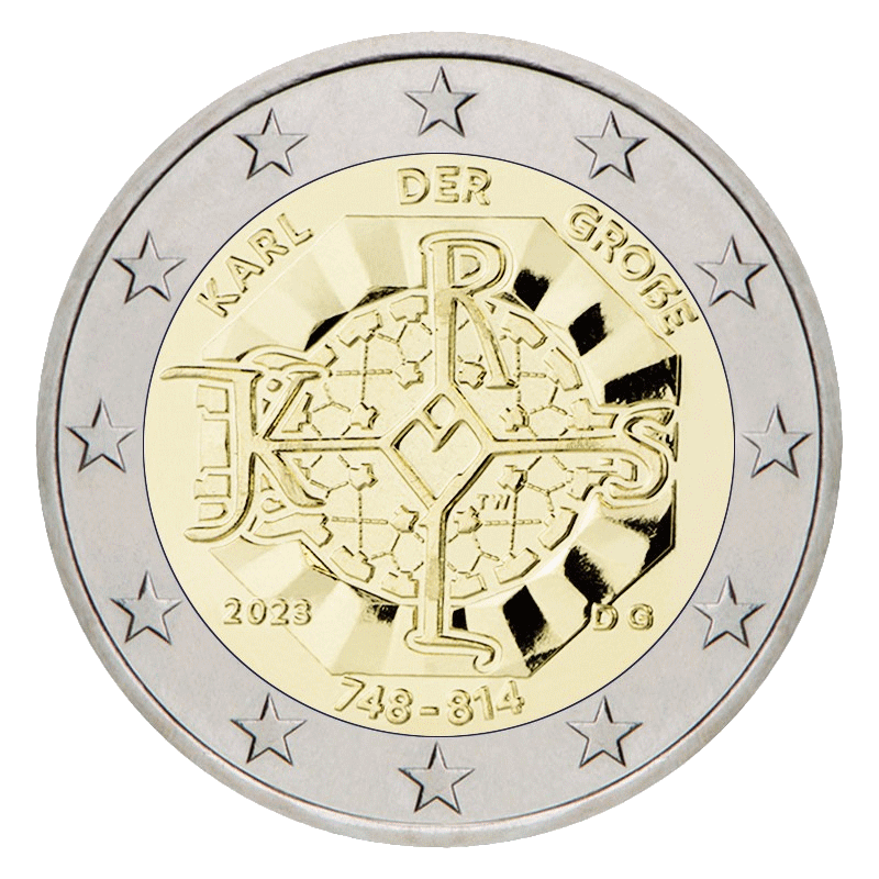 2 euro herdenkingsmunt Karel de Grote Duitsland 2023