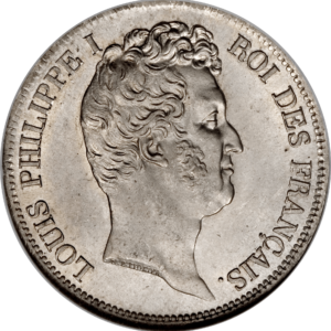 5 frank lodewijk philips zilveren munt 1830-1831