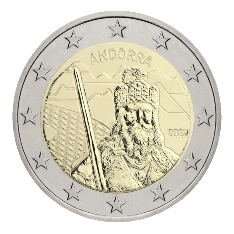 2 euro herdenkingsmunt de legende van karel de grote - Andorra - 2022