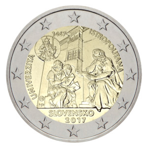 2 euro herdenkingsmunt Istropolitana - slovakije - 2023