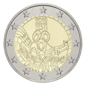 2 euro herdenkingsmunt zangfeest - estland - 2019