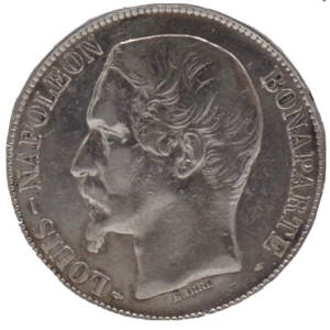 5 frank louis napoleon bonaparte in zilver