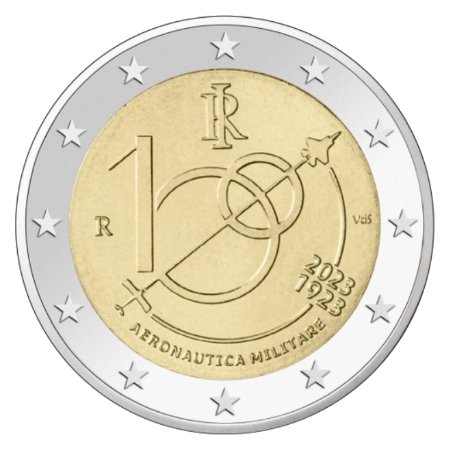 2 euro herdenkingsmunt luchtmacht - Italië - 2023