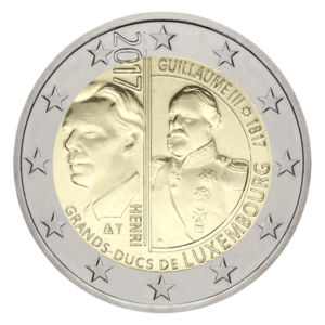 2 euro herdenkingsmunt Guillaume III - Luxemburg - 2017