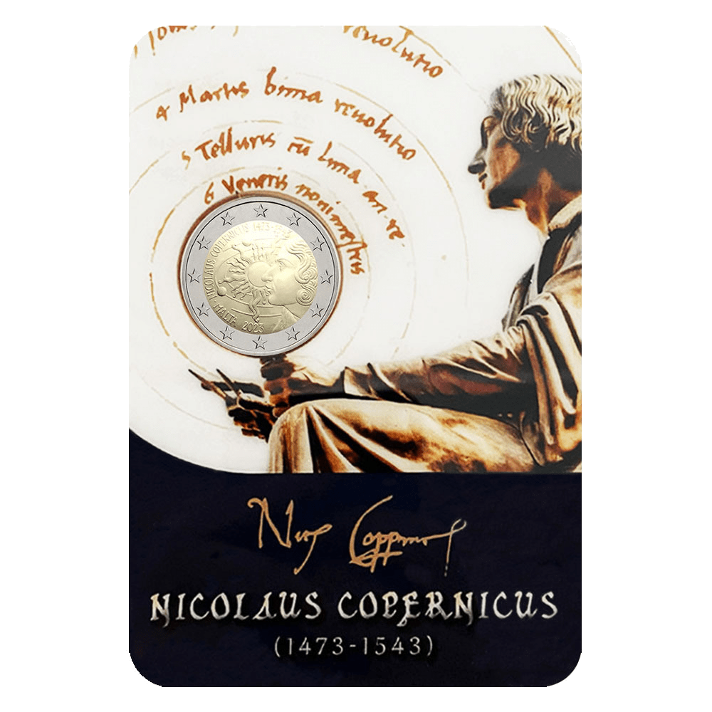 2 euro herdenkingsmunt Nicolas Copernicus Coincard - Malta - 2023