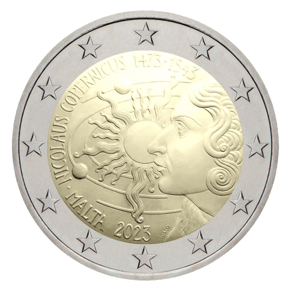 2 euro herdenkingsmunt Nicolas Copernicus Coincard - Malta - 2023