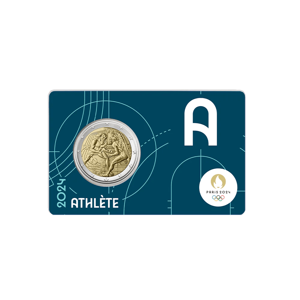 2 euro herdenkingsmunt Olympische Spelen Parijs 2024 - Frankrijk 2024 - coincard