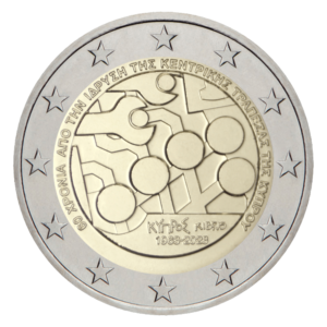 2 euro herdenkingsmunt 60 jaar Centrale Bank - Cyprus - 2023