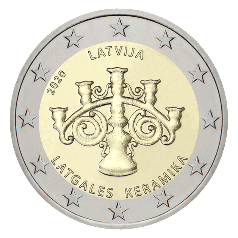 2 euro herdenkingsmunt Letse keramiek - Letland - 2020