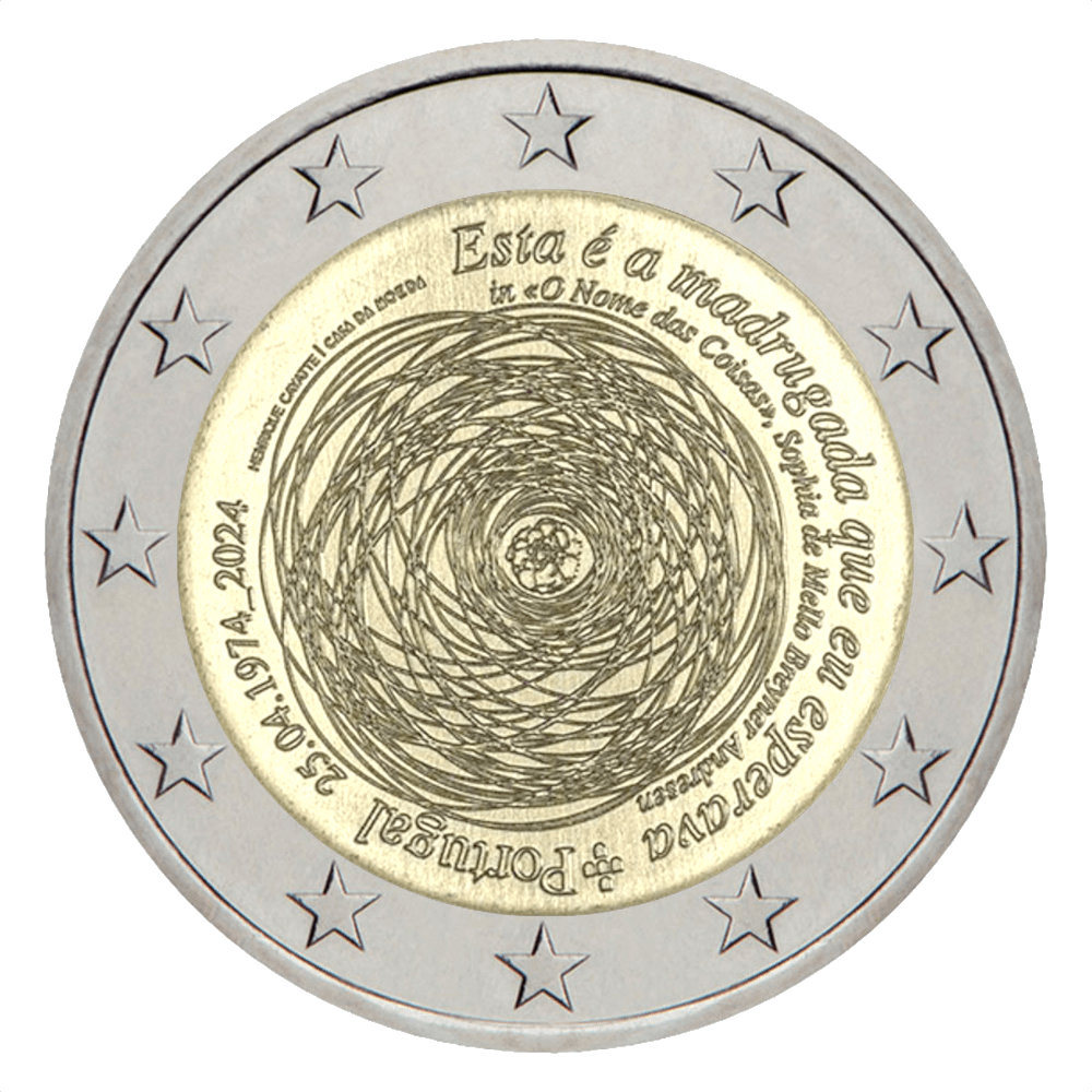 2 euro herdenkingsmunt Anjerrevolutie - Portugal - 2024