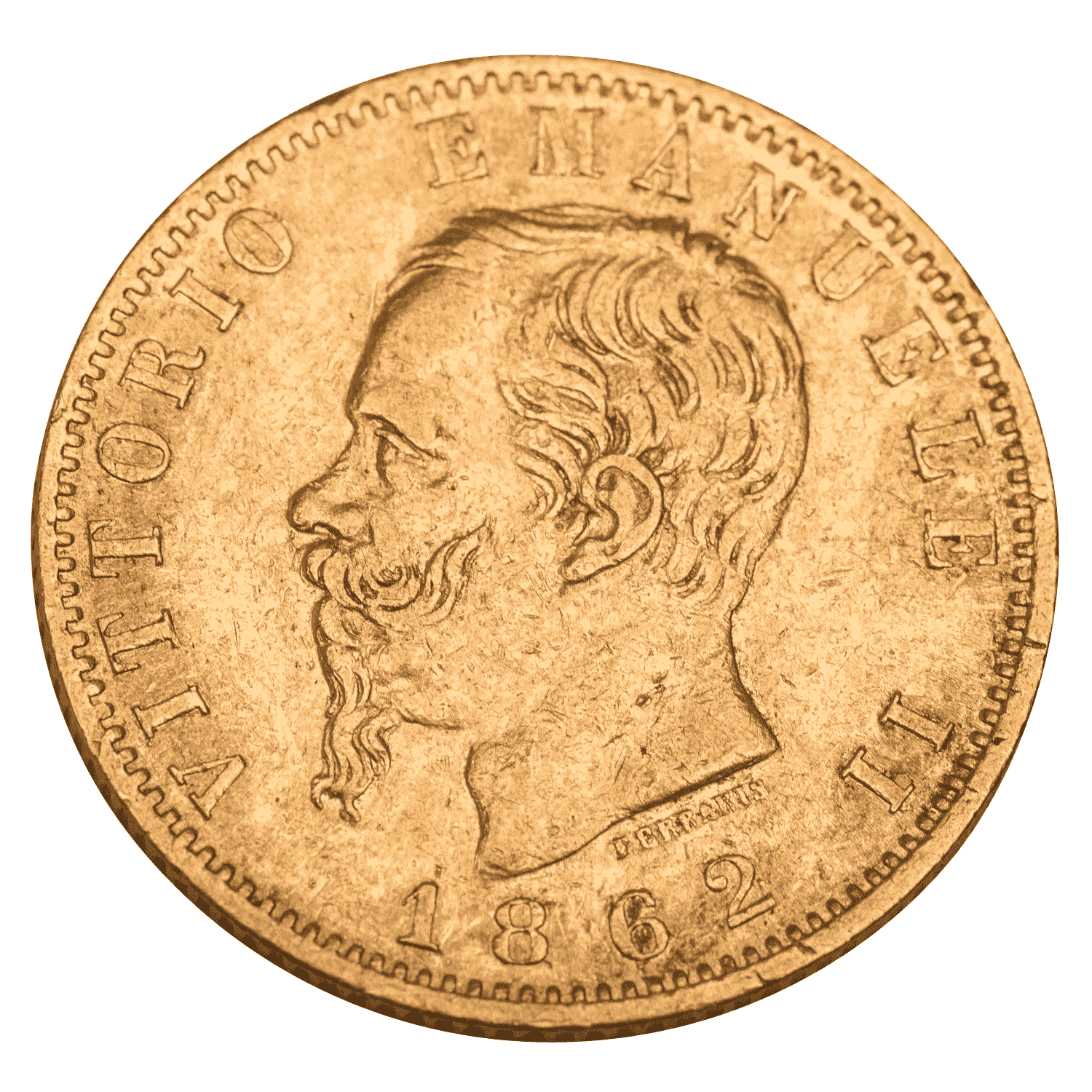 20 Lire Victor Emmanuel II van Savoye in goud - Italië