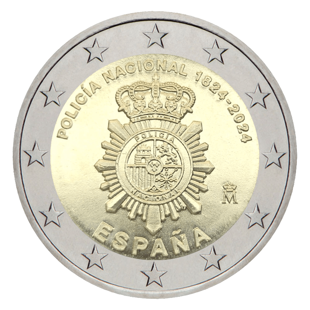 2 euro herdenkingsmunt Nationale Politie - Spanje - 2024
