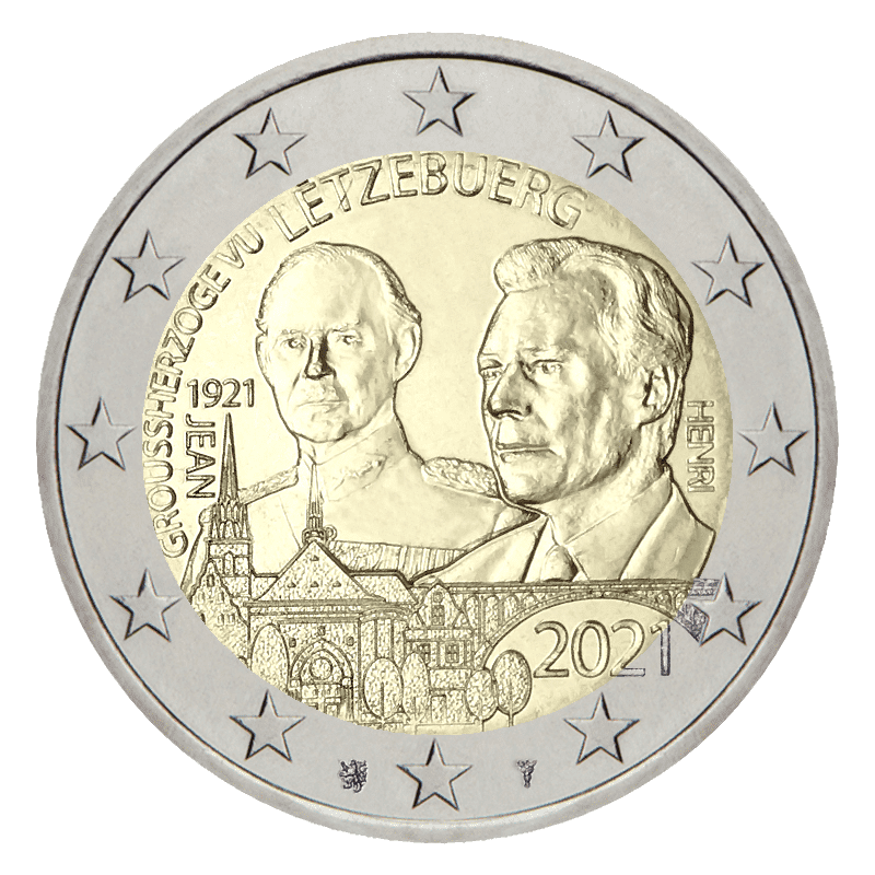 2 euro herdenkingsmunt 100ste verjaardag van Groothertog Jean - Luxemburg - 2021