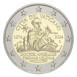 2 euro herdenkingsmunt Thomas van Aquino - Vaticaan - 2024