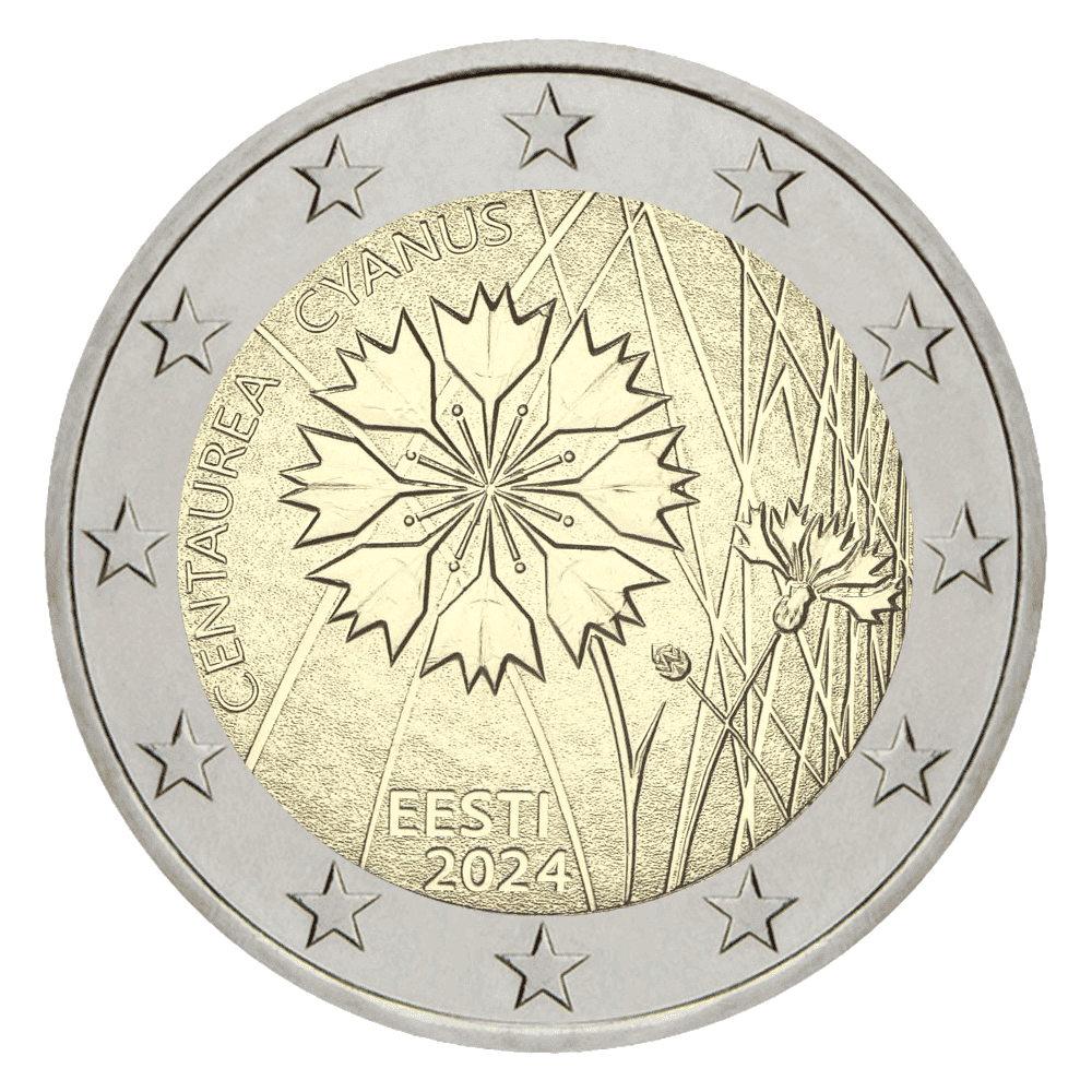 2 euro herdenkingsmunt Korenbloem - Estland - 2024