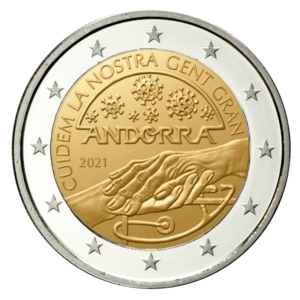 2 Euro herdenkingsmunt Ouderenzorg - Andorra - 2021