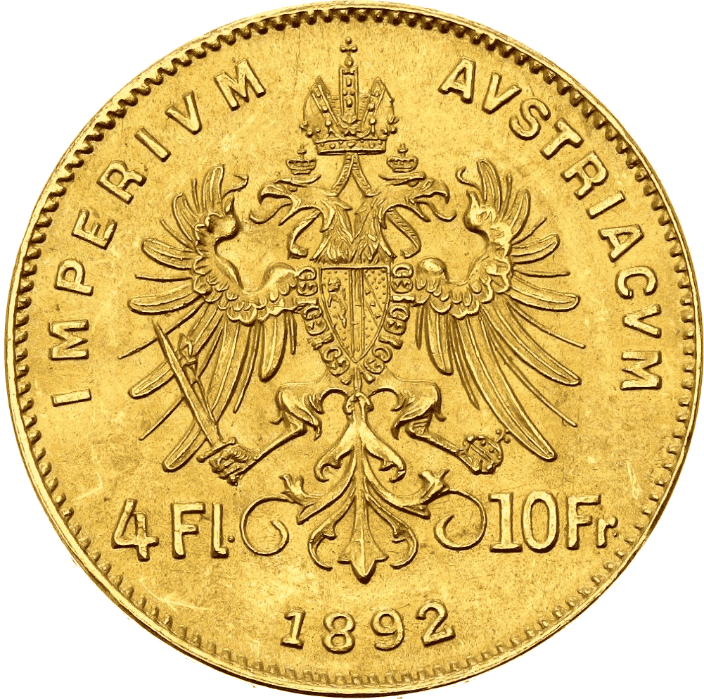 10 Francs / 4 Forint - Frans Jozef I - Oostenrijk & Hongarije