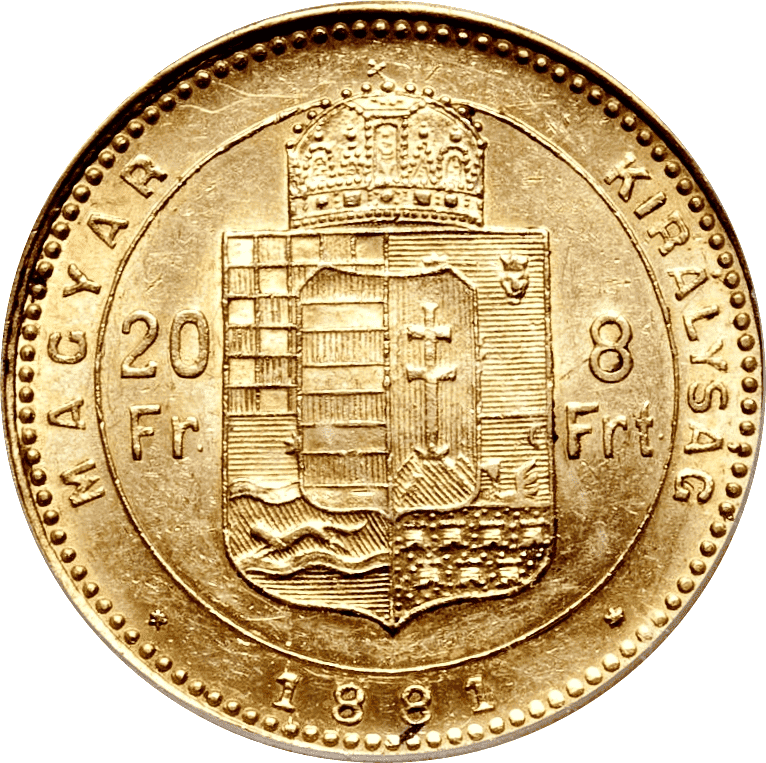 20 Francs / 8 Forint - Frans Jozef I - Oostenrijk & Hongarije